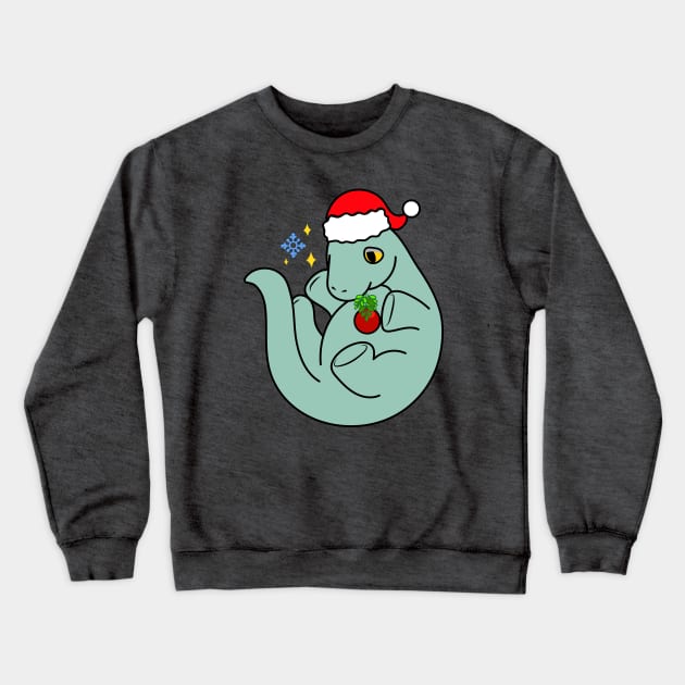 Gertie The Holiday Ice Cream Dinosaur Crewneck Sweatshirt by DeepDiveThreads